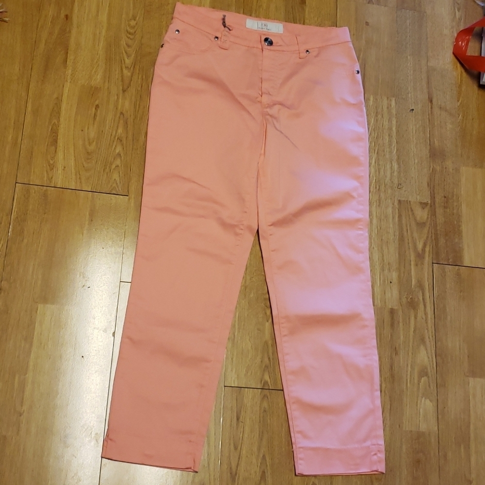 NWT Dismero peach pink cropped pant sz 28